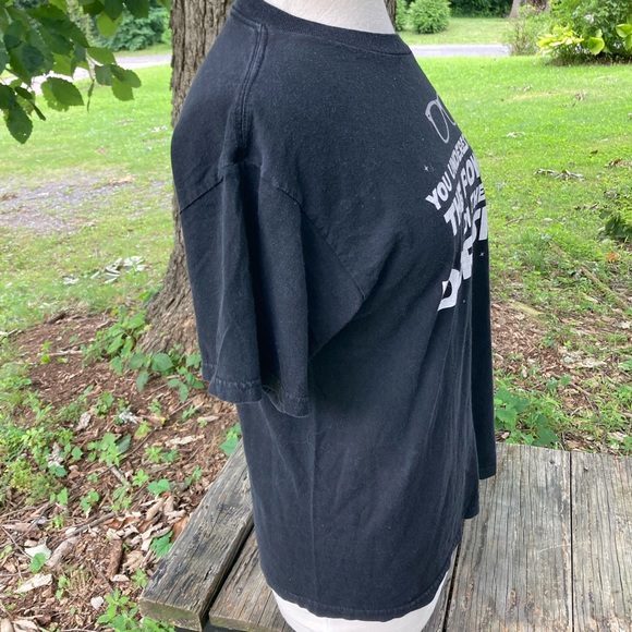 STAR WARS BLACK TSHIRT ‘THE POWER OF THE DORK SIDE’ LARGE UNISEX - Picture 3 of 7